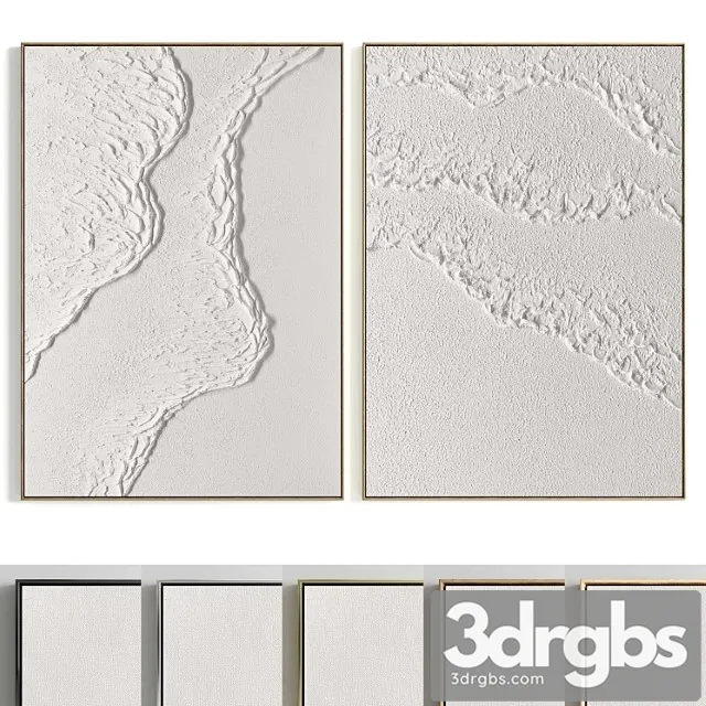 Plaster Two Photo Frames T 455 3D Model Download