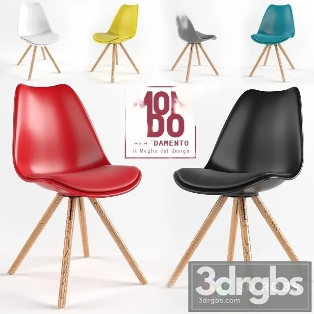 Plastic Chair Set 3D Model Free