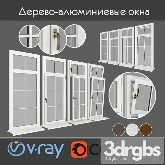 Plastic windows under a tree type 06 part 01 set 04 3D Model Free