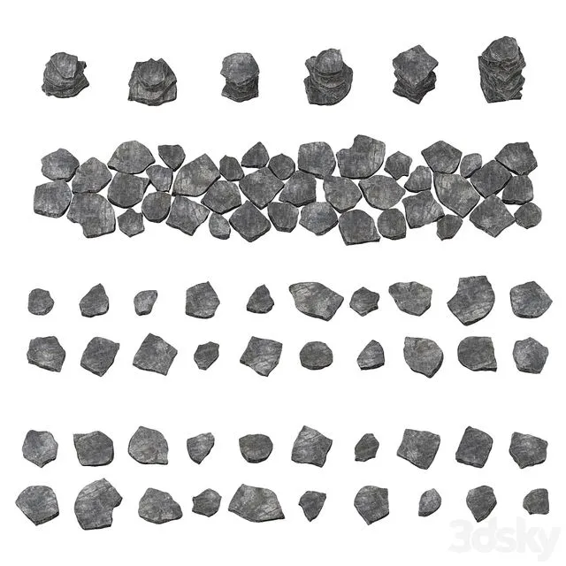 Plate rock n1 3D Model