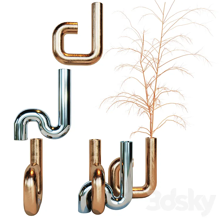 Platinum Vase by Alvino Bagni 3D Model Free