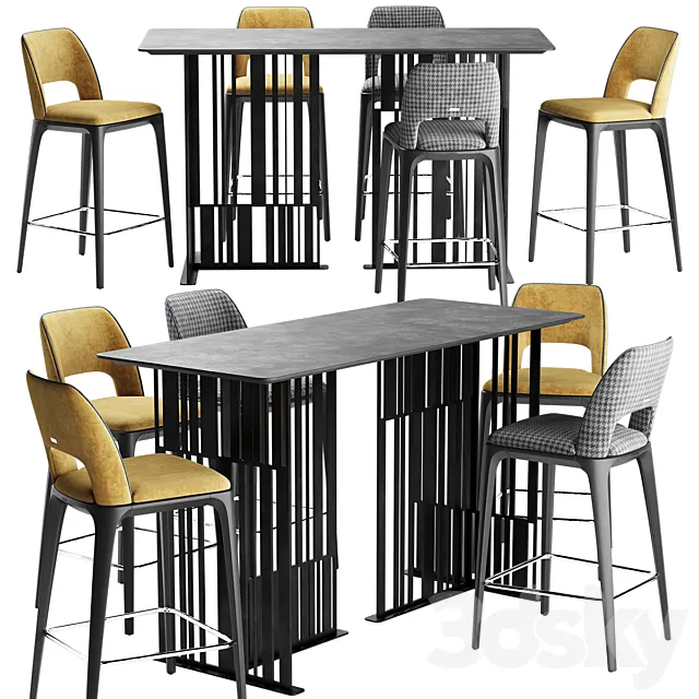 Play Furman Chair Bar Solo Table 3D Model