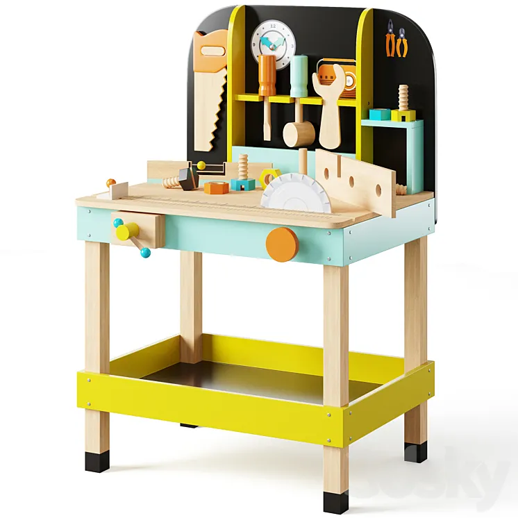 Play set Large workbench with tools Le Toy Van 3D Model Free