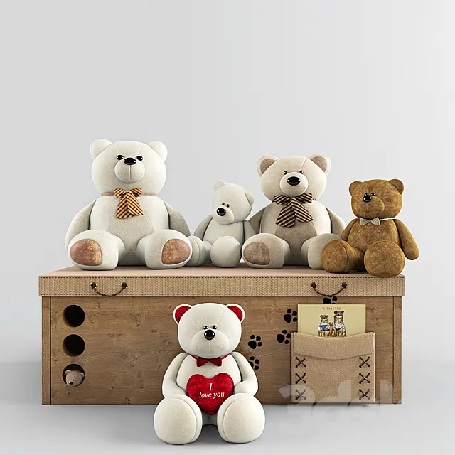 play set with bears 3DModel