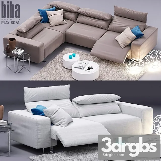 Play sofa biba salotti 2 3D Model Free