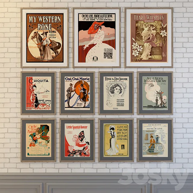 Playbills within 3D Model