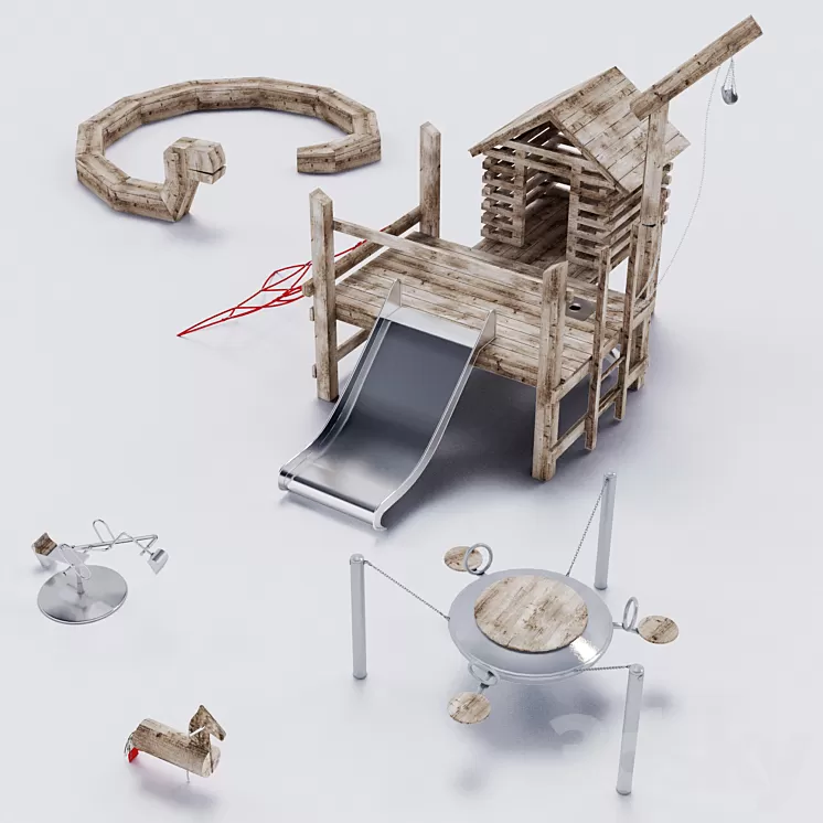 PlayGround Richter Staff 3D Model