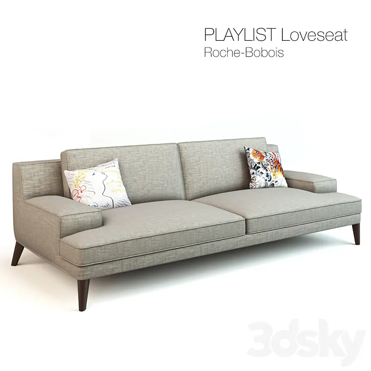 Playlist Loveseat Roche-Bobois 3D Model Free