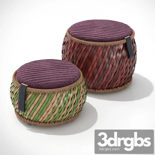 Plietienyie Pufy Dedon Dala 3D Model Free