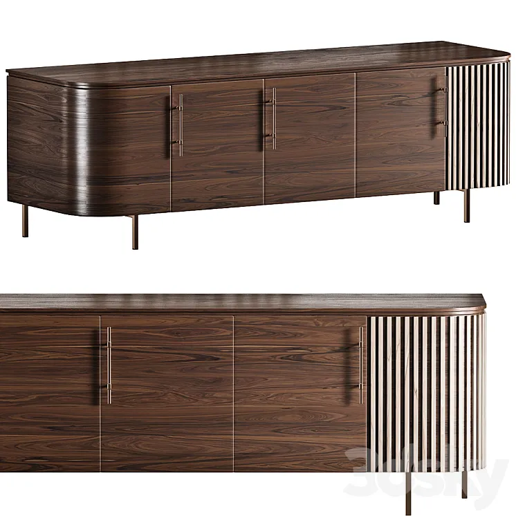 PLISSE Sideboard Plisse Collection By BAXTER 3D Model Free