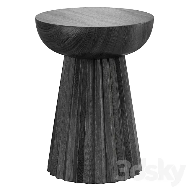 PLISSE WOOD SIDE TABLE by Vicaldesign 3D Model