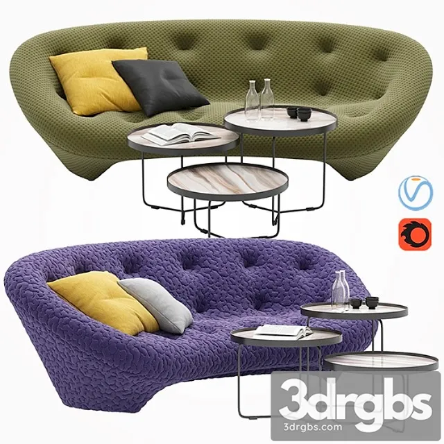 Ploum sofa 2 3D Model Free