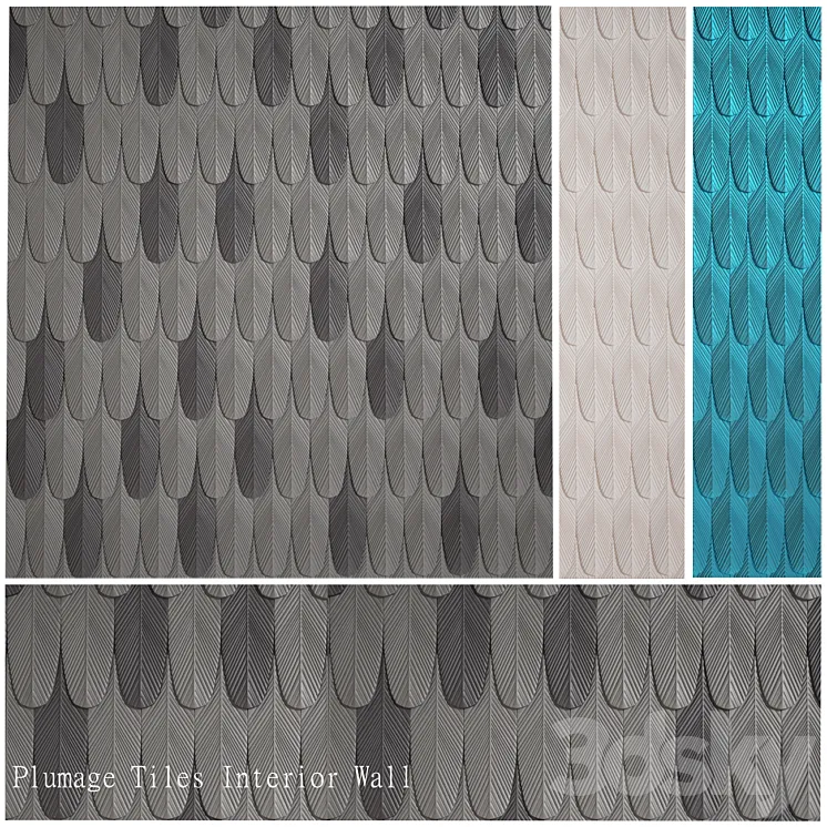 Plumage Tiles Interior Wall 3D Model Free