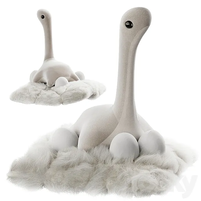 Plush dinosaur with eggs Free Download