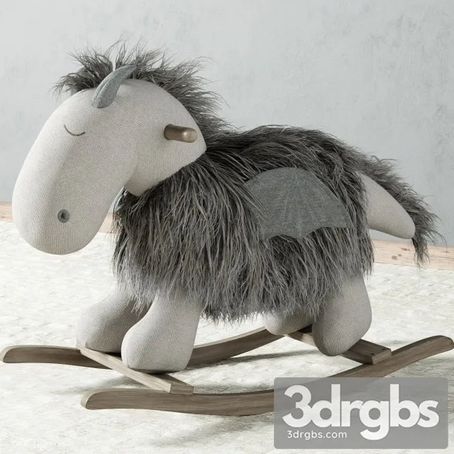 Plush Rocking Dragon 3D Model Free