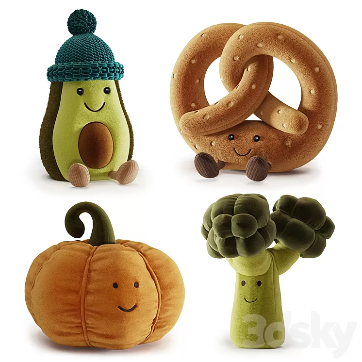 Plush Toys 02 3D Model Free