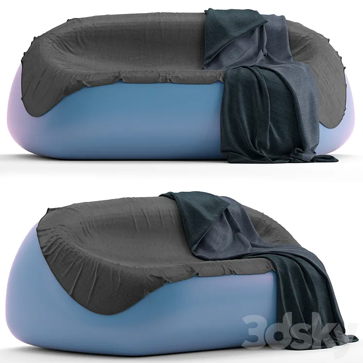 Plust GUMBALL garden sofa with coverlet 3D Model Free