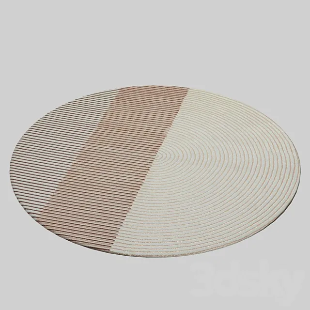 PLY PINK By GAN rug round pink 3D Model