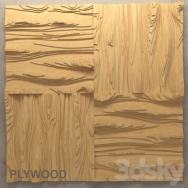 Plywood "Texture of the wood" 3D Model
