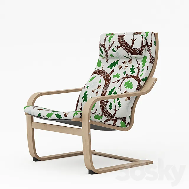Poang Armchir 3D Model