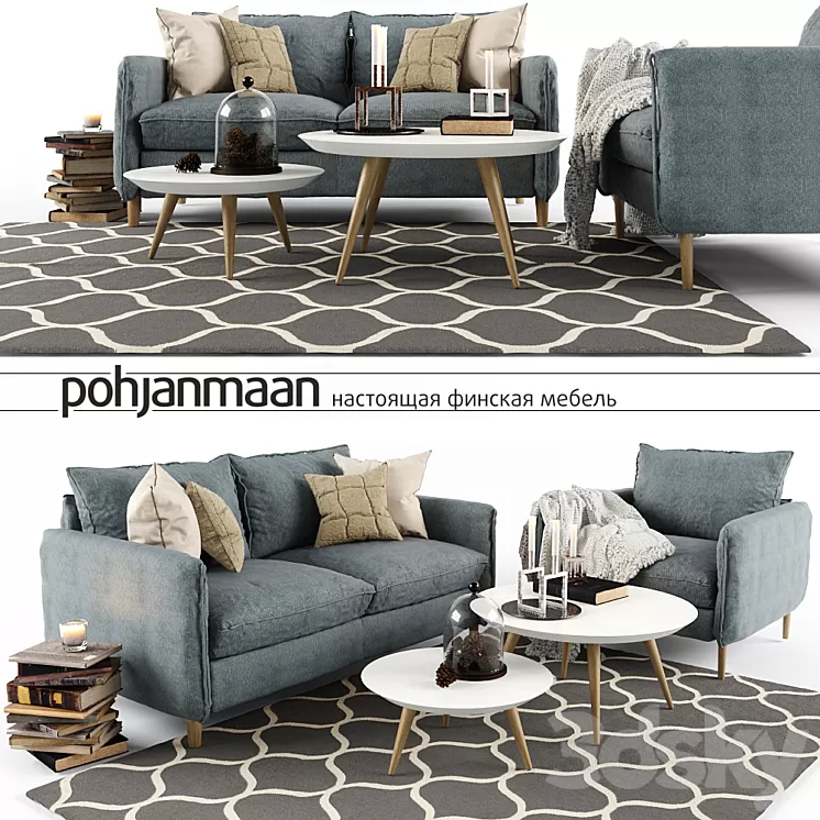 pohjanmaan sofa and decor 3D Model