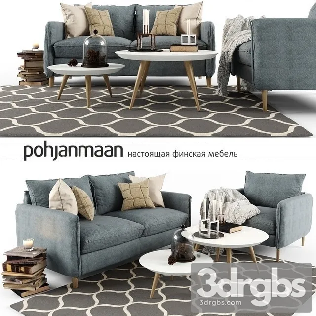 Pohjanmaan Sofa Decor 3D Model Free