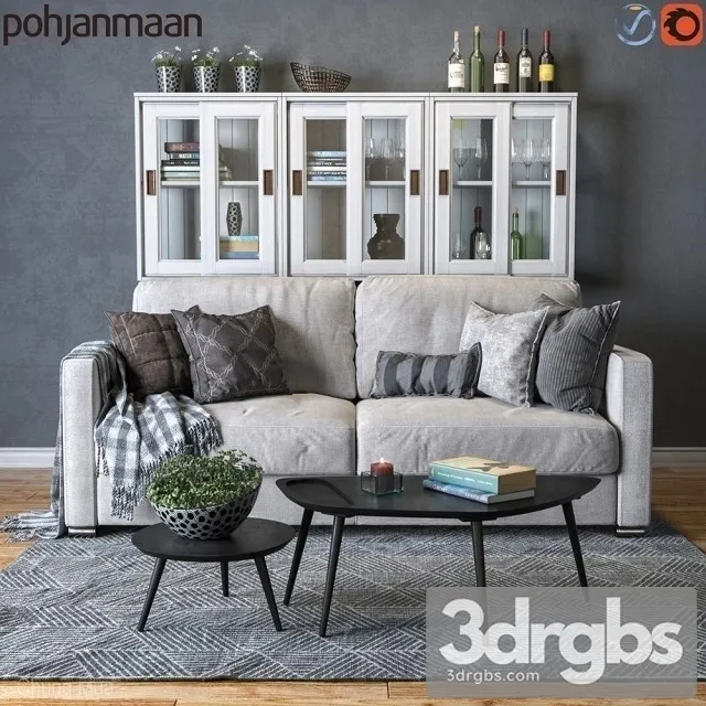Pohjanmaan Torino Sofa 01 3D Model Free