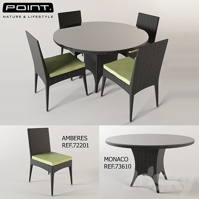 Point table and Chair 3DModel