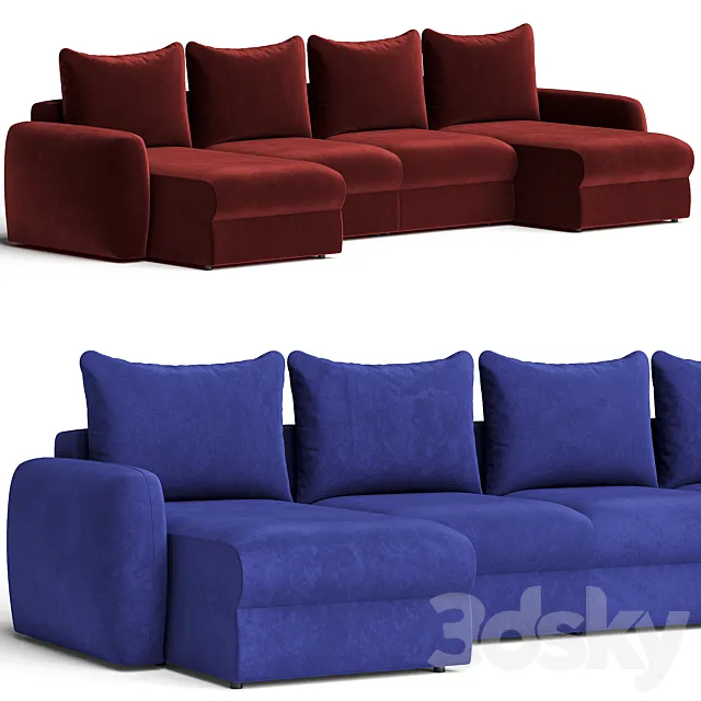 Polan sofa set 5 3D Model