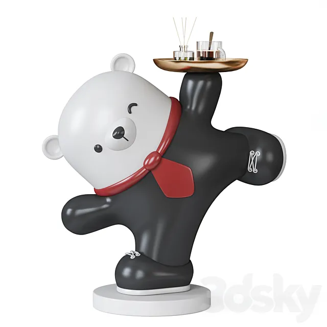 Polar bear organizer _ figurine 3D Model