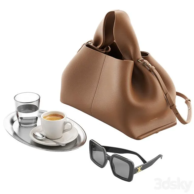Polene Bag & Steel Tray 3D Model