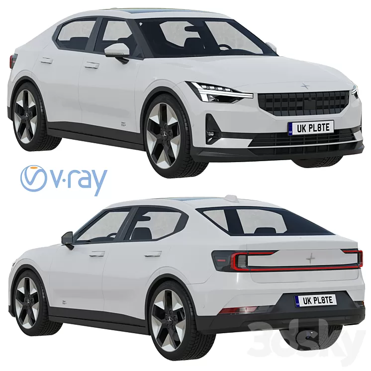 Polestar 2 2023 3D Model Free