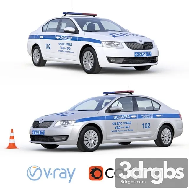 Police car (dps) 3D Model Free