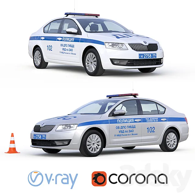 Police car (DPS) 3DModel