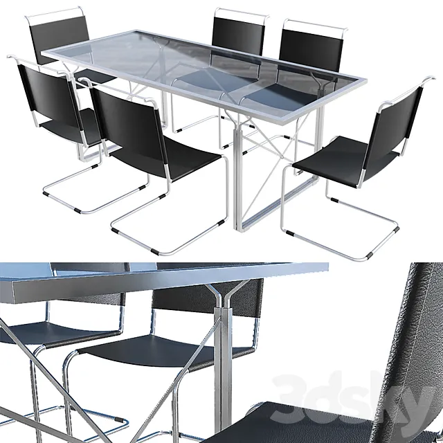 Poliform Activity Table & Chair 3DModel