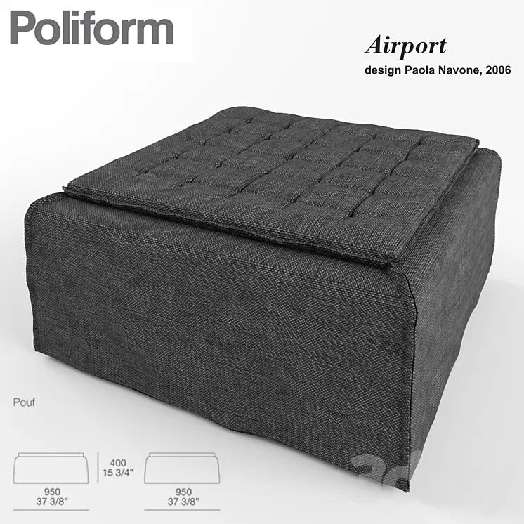 POLIFORM. Airport pouf 3D Model