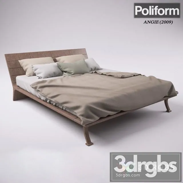 Poliform Angie Bed 3D Model Free