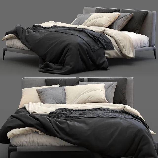 Poliform Bed Park Uno 3D Model