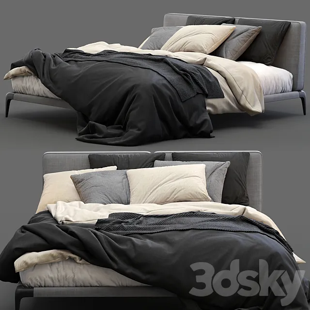 Poliform Bed Park Uno 3DModel