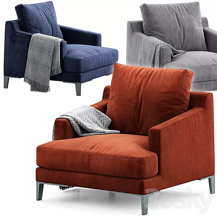 Poliform Bellport Armchair 3D Model