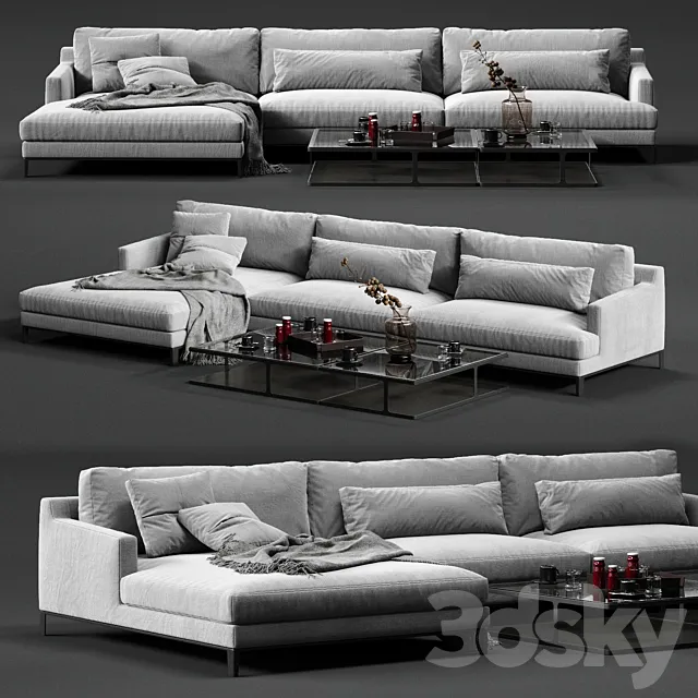 POLIFORM BELLPORT Corner Sofa 3DModel