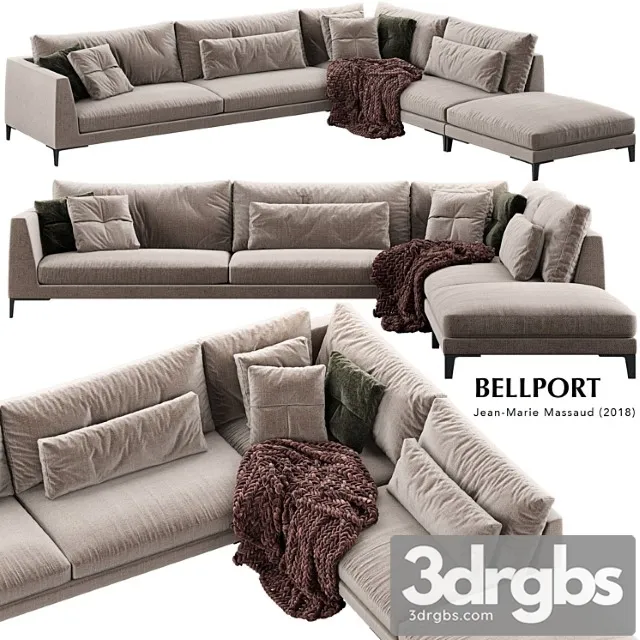 Poliform bellport sofa 4 2 3D Model Free