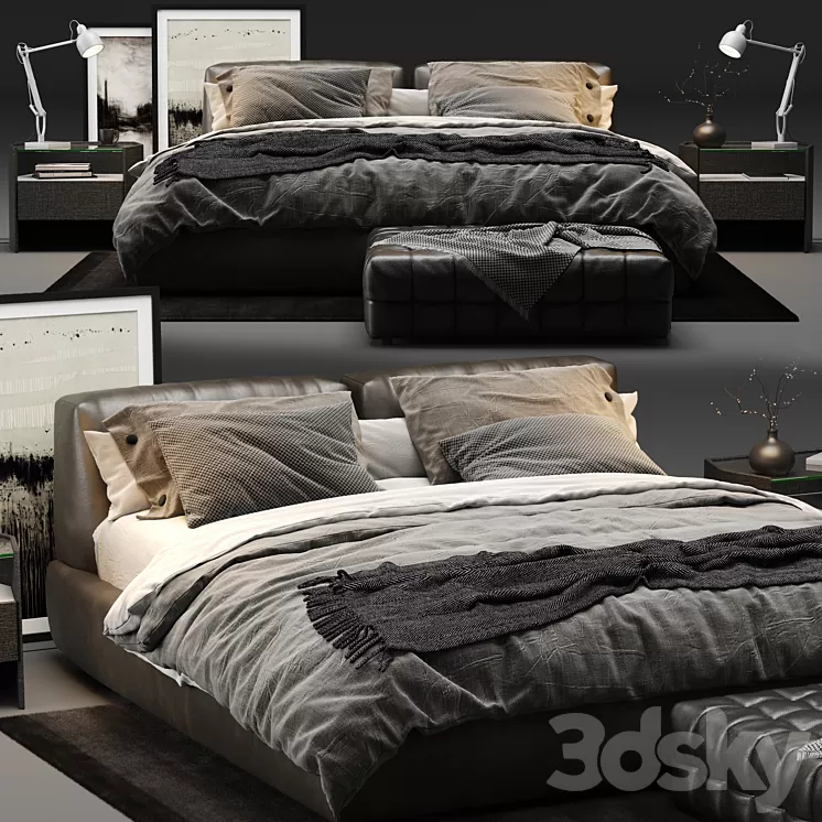 Poliform - Bolton Bed 3D Model