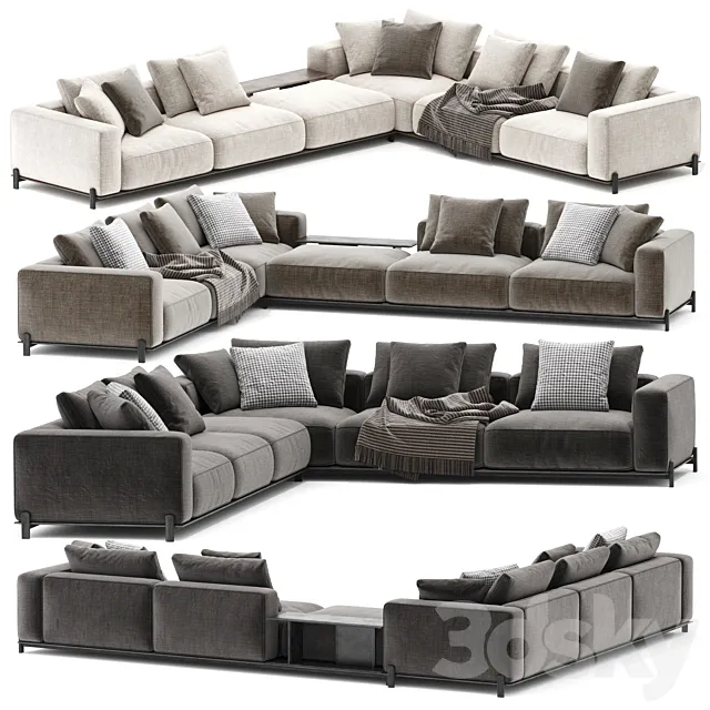 Poliform Brera corner sofa 3D Model