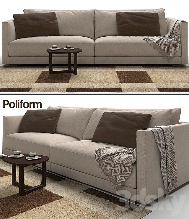 Poliform Bristol sofa 3D Model