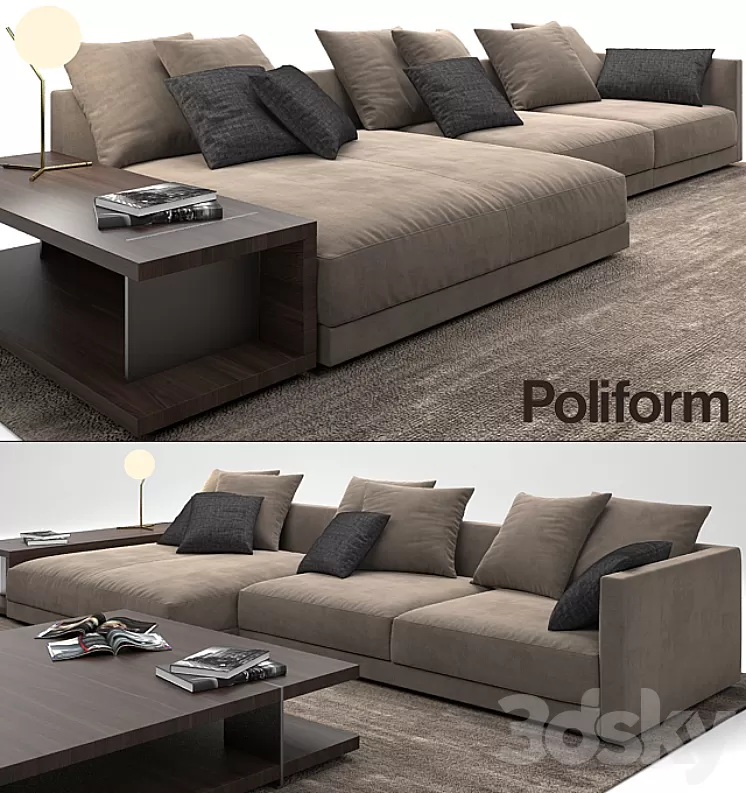 Poliform BRISTOL sofa 3D Model