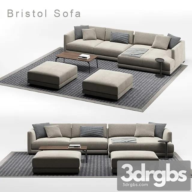 Poliform Bristol Sofa Composition 3D Model Free