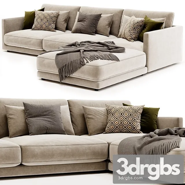 Poliform Bristol With Ottoman 8 3D Model Free