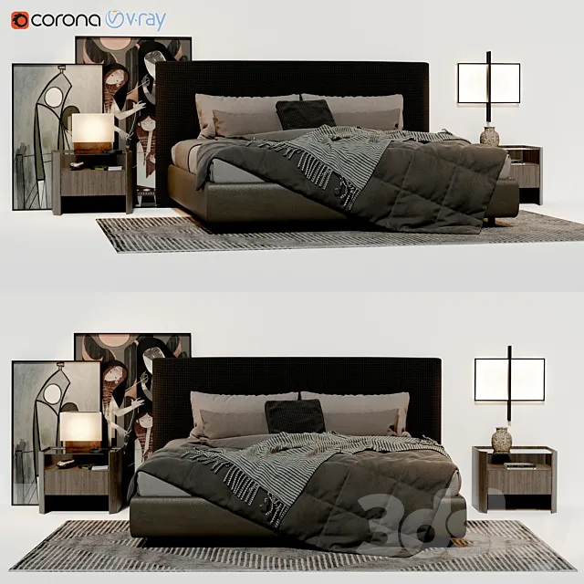 Poliform Bruce Bed 3D Model