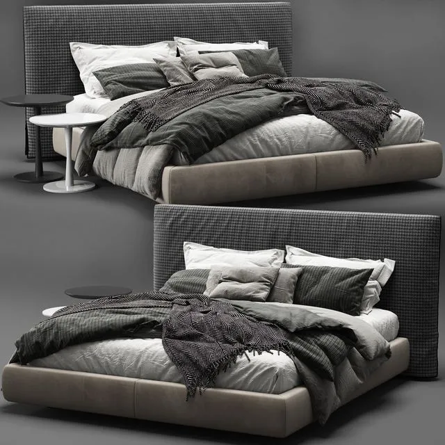 Poliform Bruce Bed (DARK) 3D Model